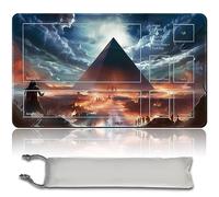 MTG PlayMat con zone + sacchetto impermeabile gratuito, bordi smussati, superficie in gomma liscia, Angel of Flight Alabaster (MTG PlayMat)
