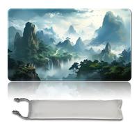 MTG Playmat Gioco da tavolo con bordi cuciti e custodia impermeabile gratuita - Tappetino per mouse TCG per amanti delle carte con zone (Territorio non reclamato)