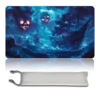 MTG PlayMat - Tappetino da gioco MTG, 60 cm x 35 cm, arte originale, antiscivolo, con base in gomma e bordi cuciti, Commander TCG arrotolabile e pieghevole tappetino per carte (Non Zone, mtg48-3)