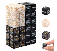 MTG - Set di 48 dadi in acrilico da 15 mm in nero e bianco, dadi per contatori e parole chiave MTG Dice per Magic, Gathering, giochi di carte da tavolo, TCG & CCG