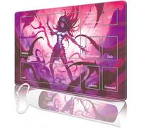 MTG - Tappetino da gioco, 24" x 14", MTG TCG, con bordi cuciti, stampa HD, tappetino da gioco per giochi di carte, antiscivolo, con custodia, albero da combattimento (Style 12)