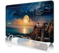 MTG - Tappetino da gioco, 24" x 14", per TCG MTG, bordi cuciti, tappetino da gioco MTG con zone, superficie in gomma liscia, tappetino da gioco da combattimento