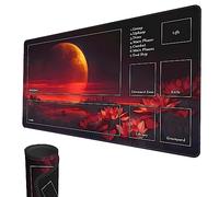 MTG - Tappetino da gioco, 60 x 35 cm, per TCG MTG, bordi cuciti, MTG con zone, superficie in gomma liscia, tappetino da gioco da combattimento