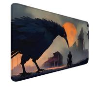 MTG Tappetino da gioco con bordi cuciti a zone, fondo in gomma antiscivolo MTG, superficie in gomma liscia battaglia TCG tappetino da gioco 24" x 14" per Halloween, tappetino per mouse MTG + custodia