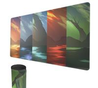 MTG Tappetino da gioco con bordi cuciti, tappetini da gioco MTG antiscivolo, tappetino da gioco TCG 24" x 14" tappetini per giochi da tavolo MTG + borsa portaoggetti per persone dai 14 anni in su 4