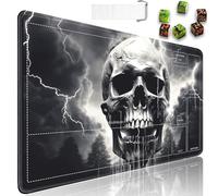 MTG - Tappetino da gioco con zone, 61 x 35,6 cm, superficie liscia, per gioco Magic The Gathering, tappetino da gioco TCG con borsa portaoggetti e 6 dadi, tappetino per mouse MTG Nature in Death