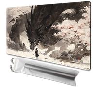 MTG, tappetino da gioco, dimensioni 61 x 35,6 cm, con borsa portaoggetti con retro antiscivolo, ideale per gli appassionati di giochi di carte TCG, tappetino per mouse, drago ombra (senza mazzo)