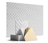 MTHGH Confezione da 12 Pannelli fonoassorbenti,Pannelli fonoassorbenti autoadesivi per pareti,30x30 cm,Pannelli fonoassorbenti per studi di Registrazione,Sale Giochi,uffici(Gray)