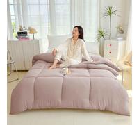 MTHGH Edredón De Invierno De Fibra De SOJA, Edredón Grueso De Invierno, Manta Muy Cálida Y Súper Suave para 2 Personas, Edredón De Microfibra, Edredón Acolchado Reversible(B,150x200cm/4kg)