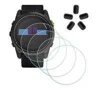 MTHGH Protettiva Pellicola compatibile con Garmin Enduro 3 Smartwatch Protezione Schermo[4 pezzi] + tappi anti-polvere 5 pezzi, durezza 9H antigraffio senza bolle di protezione