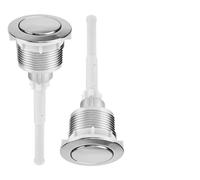 Mthxzy 2 Pulsanti per Scarico WC, 38 mm, Pressione Singola | per cassetta a testa tonda, kit di sostituzione WC cromato, per la riparazione del