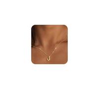 MTINEAPS Collane con iniziale in oro per donne e adolescenti, regali alla moda, con ciondolo a forma di bolla, gioielli in oro, regali di compleanno per donne, adolescenti, sua sorella, Large