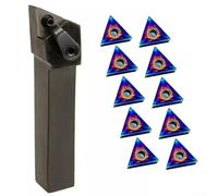 MTJNR2020K16 Portautensili CNC con inserti TNMG16, portautensili di tornitura esterna a 93 gradi, 20 x 20 mm con inserti in carburo per la lavorazione dell'acciaio inossidabile