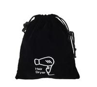 MTKSFDC Borsa per Asciugacapelli 3 Pezzi Flanella Pratica Borsa con Coulisse for Asciugacapelli Borsa in Velluto for Gioielli Borsa da Viaggio for Articoli da Toeletta Borsa for Asciugacapelli(Black)