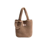 MTKSFDC Borsa Uncinetto Borsa a Tracolla Lavorata a Maglia da Donna, Borsa a Tracolla Fatta a Mano all'Uncinetto, Borsa a Mano Casual alla Moda estetica in Tessuto di Cotone(Color01)