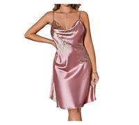 MTKSFDC Camicie da Notte da Donna La Stampa Floreale da Donna è Elegante ma Dolce e Ti Fa Sentire l'atmosfera Romantica Anche nei Tuoi Sogni.(Pink,S)