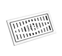MTKSFDC Griglie di drenaggio 20x10 cm Rettangolo Lungo Scolapiatti in Acciaio Inox Inserto for Piastrelle Scarico A Pavimento Bagno Doccia Scarico Cucina Rifiuti Griglia Filtro