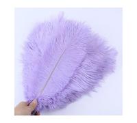 MTKSFDC Piuma di Struzzo 10 PZ 15-20 cm/25-30 cm/35-40 cm/50-55 cm Colore Piume di Struzzo Pennacchi for La Festa Nuziale Artigianato Centrotavola Decorazione di Carnevale(Light Purple,35-40CM)