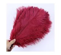 MTKSFDC Piuma di Struzzo 10 PZ 15-20 cm/25-30 cm/35-40 cm/50-55 cm Colore Piume di Struzzo Pennacchi for La Festa Nuziale Artigianato Centrotavola Decorazione di Carnevale(Red1,25-30CM)