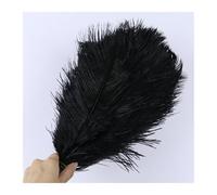 MTKSFDC Piuma di Struzzo 10 PZ 15-20 cm/25-30 cm/35-40 cm/50-55 cm Colore Piume di Struzzo Pennacchi for La Festa Nuziale Artigianato Centrotavola Decorazione di Carnevale(Black,55-60CM)