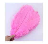 MTKSFDC Piuma di Struzzo 10 PZ 15-20 cm/25-30 cm/35-40 cm/50-55 cm Colore Piume di Struzzo Pennacchi for La Festa Nuziale Artigianato Centrotavola Decorazione di Carnevale(Deep Pink,35-40CM)
