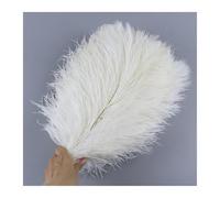 MTKSFDC Piuma di Struzzo 10 PZ 15-20 cm/25-30 cm/35-40 cm/50-55 cm Colore Piume di Struzzo Pennacchi for La Festa Nuziale Artigianato Centrotavola Decorazione di Carnevale(White,55-60CM)