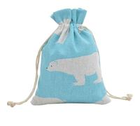 MTKSFDC Sacchetti in Stoffa 10 Sacchetti in Cotone riutilizzabili con Stampa Carina, Sacchetti con Coulisse, Porta bomboniere for Gioielli, Feste(Color18,13x18cm)