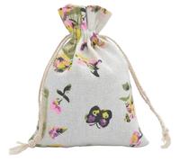 MTKSFDC Sacchetti in Stoffa 10 Sacchetti in Cotone riutilizzabili con Stampa Carina, Sacchetti con Coulisse, Porta bomboniere for Gioielli, Feste(Color4,10x14cm)