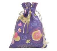 MTKSFDC Sacchetti in Stoffa 10 Sacchetti in Cotone riutilizzabili con Stampa Carina, Sacchetti con Coulisse, Porta bomboniere for Gioielli, Feste(Color8,10x14cm)