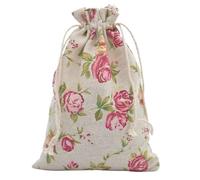 MTKSFDC Sacchetti in Stoffa 10 Sacchetti in Cotone riutilizzabili con Stampa Carina, Sacchetti con Coulisse, Porta bomboniere for Gioielli, Feste(Color11,13x18cm)