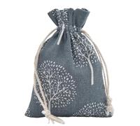 MTKSFDC Sacchetti in Stoffa 10 Sacchetti in Cotone riutilizzabili con Stampa Carina, Sacchetti con Coulisse, Porta bomboniere for Gioielli, Feste(Color15,13x18cm)