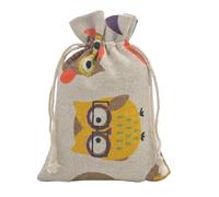 MTKSFDC Sacchetti in Stoffa 10 Sacchetti in Cotone riutilizzabili con Stampa Carina, Sacchetti con Coulisse, Porta bomboniere for Gioielli, Feste(Color14,13x18cm)