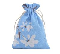 MTKSFDC Sacchetti in Stoffa 10 Sacchetti in Cotone riutilizzabili con Stampa Carina, Sacchetti con Coulisse, Porta bomboniere for Gioielli, Feste(Color16,13x18cm)