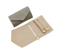 MTKSFDC Sacchetti Per Gioielli 2 pezzi Organizer for gioielli Borsa arrotolabile Custodia da viaggio portatile Braccialetto Anello Collane Orecchini Espositore Custodia for riporre(Grey)