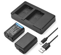 MtLavishing Camera NP FW50 Kit Caricatore batteria Kit ad alto valore con più opzioni di ricarica adatte per ZV E10 A6500 A6300 A6000 A7S A7 A7S II A7S 7 4V 2000MAH