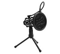 Mtlavishish Kit Mesh Filtro Anti-Spray Microfono in Materiale ABS con Schermo del Vento Treppiede Desktop Supporto per Registrazione e Streaming Professionale circa 171 mm