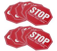 Mtlavishishing Avvie di stop pavimenti adesivi auto adesivi facili da installare stampando ad alta definizione in PVC Adatto per aree pubbliche come i ristoranti di benzina di