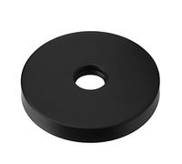 Mtlavishishing grande braccio doccia flangia 304 in acciaio inossidabile bagno moderno piastra in bestiame con guarnizione in gomma per danno da parete con tubo da 2 pollici G1 (Nero)