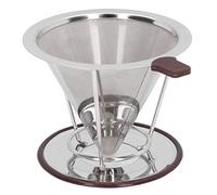 Mtlavishishing in acciaio inossidabile caffettiera in metallo versare su gocciolabile riutilizzabile con supporto ideale per preparare 4 tazze di caffè a casa o in ufficio con