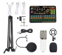 Mtlavishishing Multifunctional Live SK500 Scheda Audio e Microfono a Sospensione BM800 Kit Dispositivo di Cambio Vocale Intelligente MtlavishnessRT0-1 con Chip di Riduzione del Rum