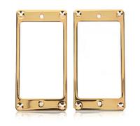Mtlavishishish Electric Guitar Pickup Frame Buon sostituto per cornici rotte o vecchie ideale per la decorazione della chitarra elettrica 2 pz Anello di montaggio in metallo nero Humbucker Pickup (oro