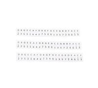 Mtlavishishishing 3pcs 17 Key Kalimba Thumb Piano adesivi con decorazione di note musicali facili da suonare per i principianti di etichette del personale bianco (White)