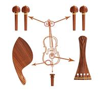 Mtlavishishishing 4/4 Violin Accessori Parti impostate in legno solido di alto grado Modellazione di superficie a terra ideale per violinisti e amanti del violino che possono