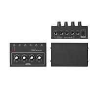 Mtlavishishishing AMX04 Mixer UltraCompatto a 4 Stereo a Basso Rumore per Studio Domestico Registrazione Streaming Online Canto Karaoke con Controllo del Volume Indipe