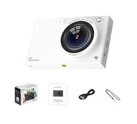 MtLavishishishing Fotocamera Digitale Portatile 4K CCD con WiFi Zoom Digitale 28x 64 MP Schermo 2,83 Pollici Manuale Bianca Ideale per Studenti Adolescenti Compleanni Festival