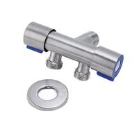 Mtlavishishishing G1/2 Valvola angolare in acciaio inossidabile con doppia maniglia doppia controllo e uscita di ingresso 2 per l'installazione del bagno e della lavatrice forte e