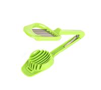 Mtlavishishishing Green Egg Cetters e piccolo strumento da multi funzionale alla fragola alla banana kiwi per casa e usa un pezzo verde 19 per 7 5 cm Strumento di uova di plastica