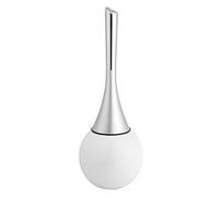 Mtlavishishishing igienico per bagno porta spazzola set con base in acciaio inossidabile a graffi e offusca per il bagno (Base bianca)