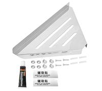 Mtlavishishishing in acciaio inossidabile doccia cornice cornice per il bagno con punzonatura montata con design cavo capacità di cuscinetto da 10 kg per shampoo e doccia moderna (Sin tipo de golpe)