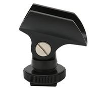 Mtlavishishishing JD 03 Clip microfono Intervista universale Microfono con angolo regolabile Materiale ABS leggero e resistente Adatto per la scarpa calda a fotocamera e il